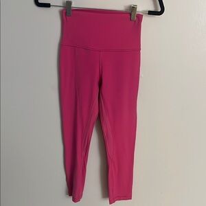 Lululemon Athletica Pink Leggings Vibrant Stretchy Full-Length